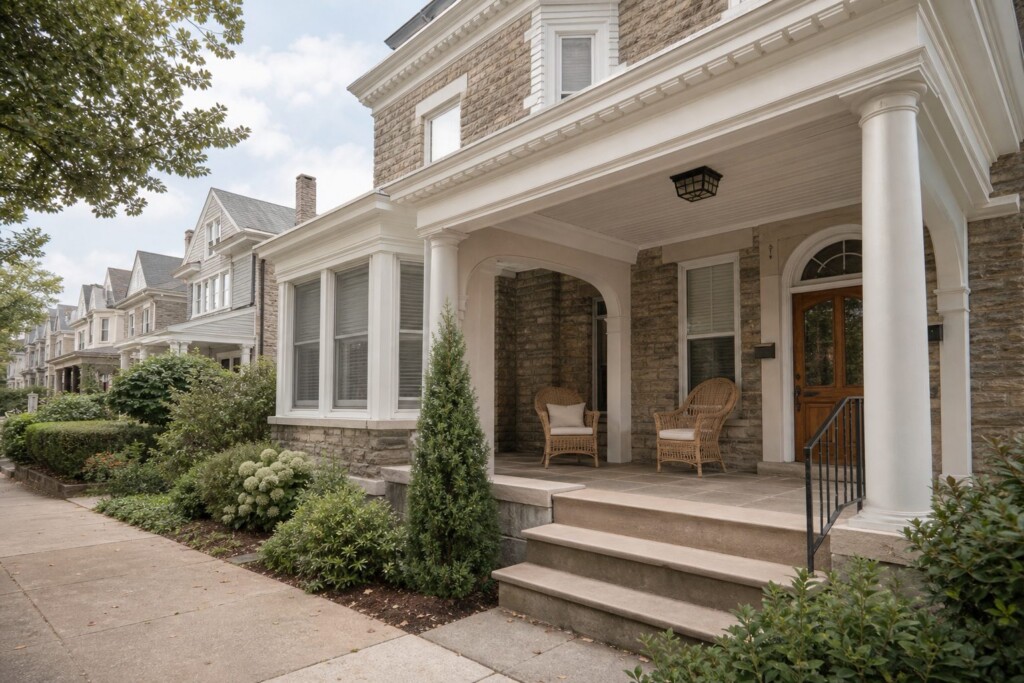 Philadelphia neighborhood with well-kept homes and quiet residential streets, an established residential neighborhood
